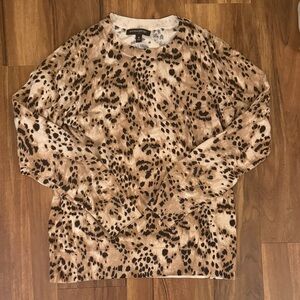 Animal Print Sweater in Tan and Black